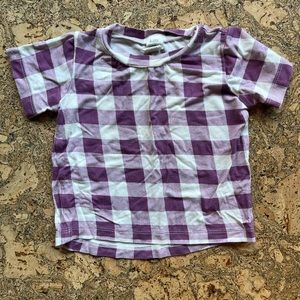 Kate Quinn boxy tee, orchid gingham